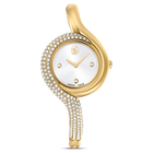 swarovski dextera asymmetric watch swiss made metal bracelet gold tone gold tone finish