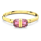 swarovski lucent bangle magnetic closure pink gold tone plated