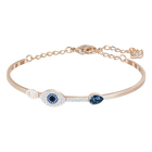 Duo Evil Eye Bangle, Blue, Mixed Plating