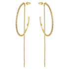 swarovski fit hoop earrings white gold tone plated