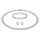 swarovski una angelic set round cut white rhodium plated