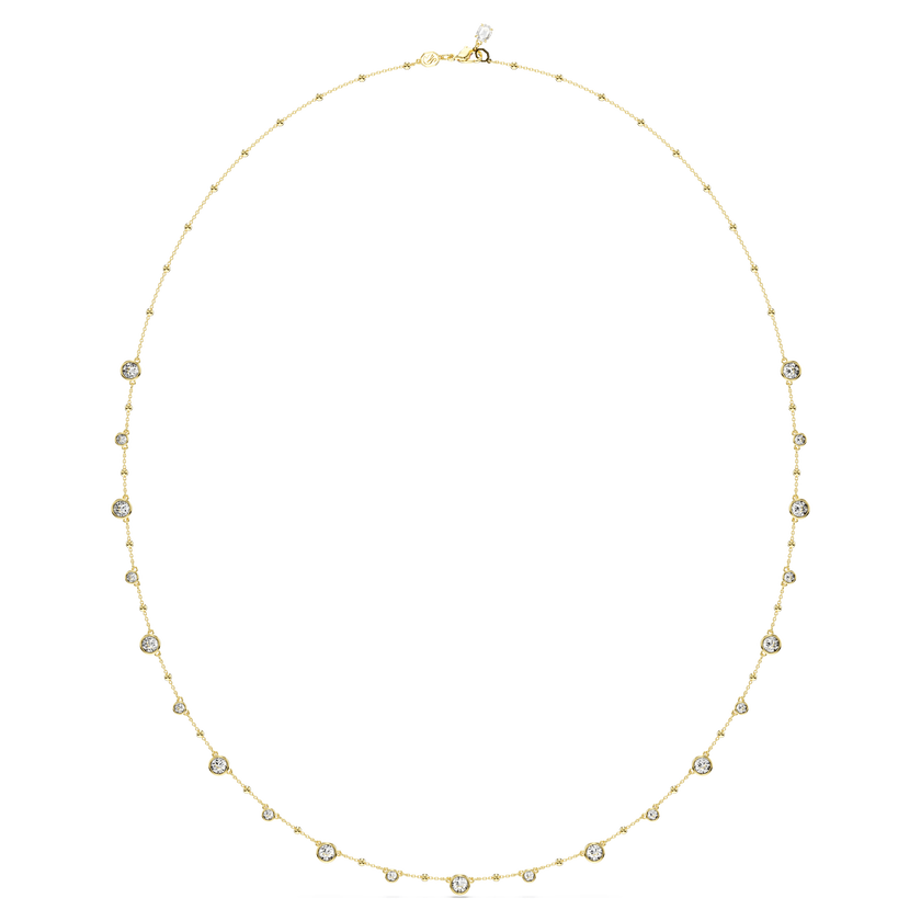 swarovski imber strandage  round cut  white  gold tone plated