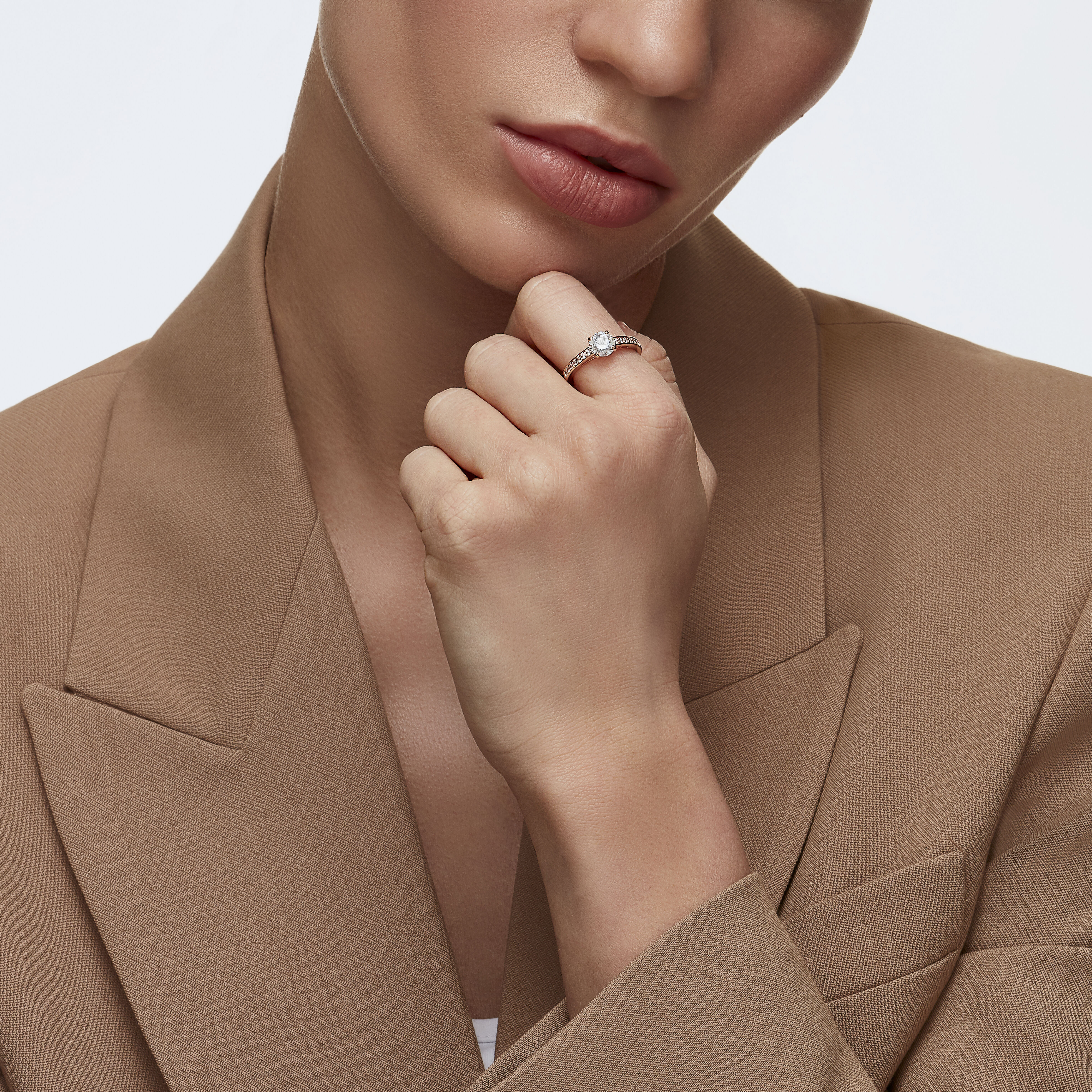 Attract Round Ring Rose Gold Plated