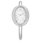 swarovski imber bangle watch  swiss made  metal bracelet  silver tone  stainless steel