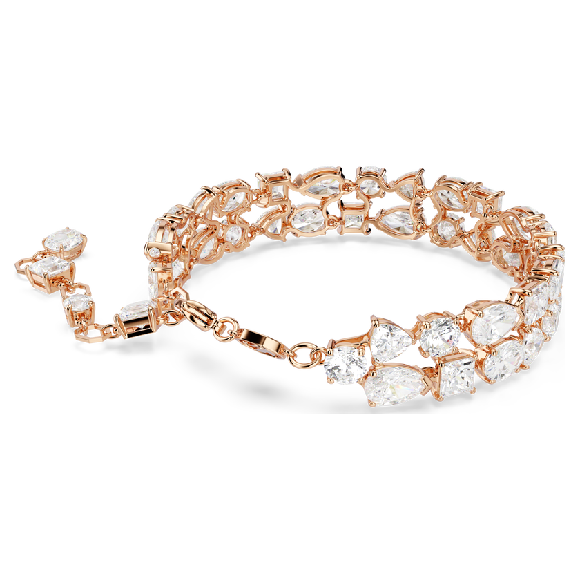 swarovski mesmera bracelet  mixed cuts  white  gold tone plated