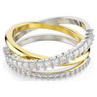 swarovski hyperbola ring mixed cuts white mixed metal finish