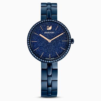 Cosmopolitan watch, Metal bracelet, Blue, Blue finish