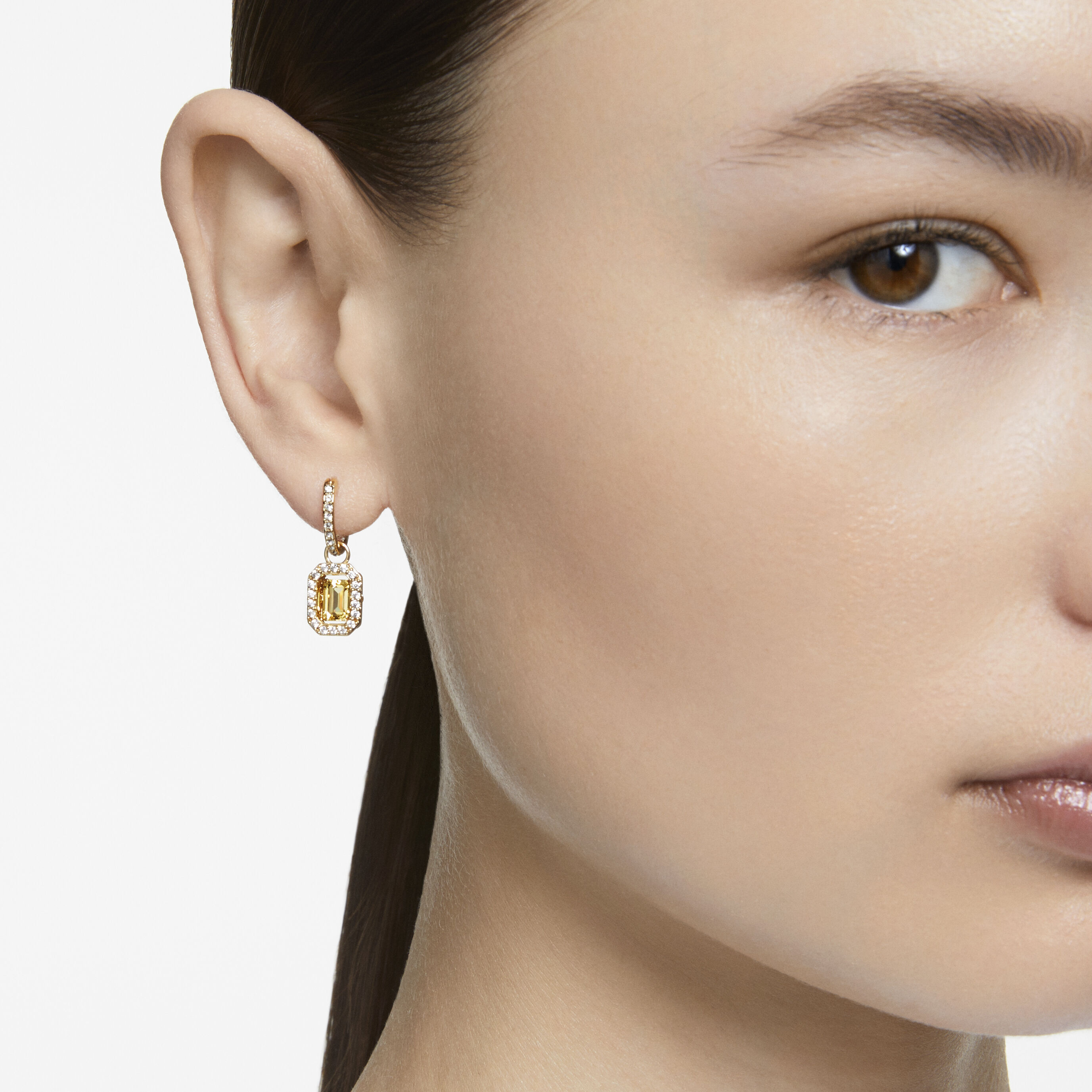 Swarovski yellow store gold earrings