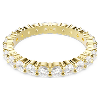 swarovski matrix vittore band ring  round cut  white  gold tone plated