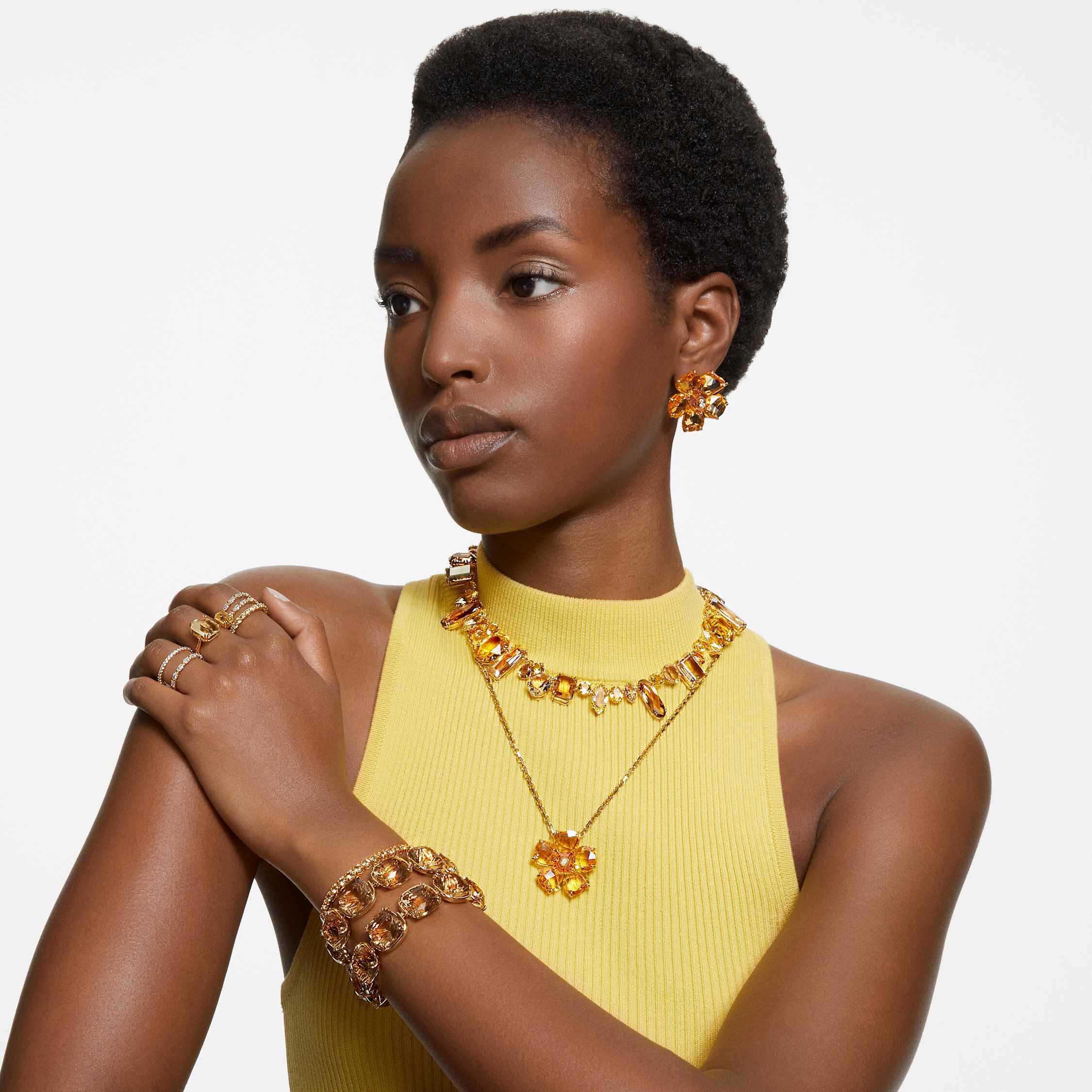 swarovski vittore ring  white  gold tone plated