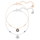 swarovski crystal wishes bracelet set 2 evil eye blue mixed metal finish