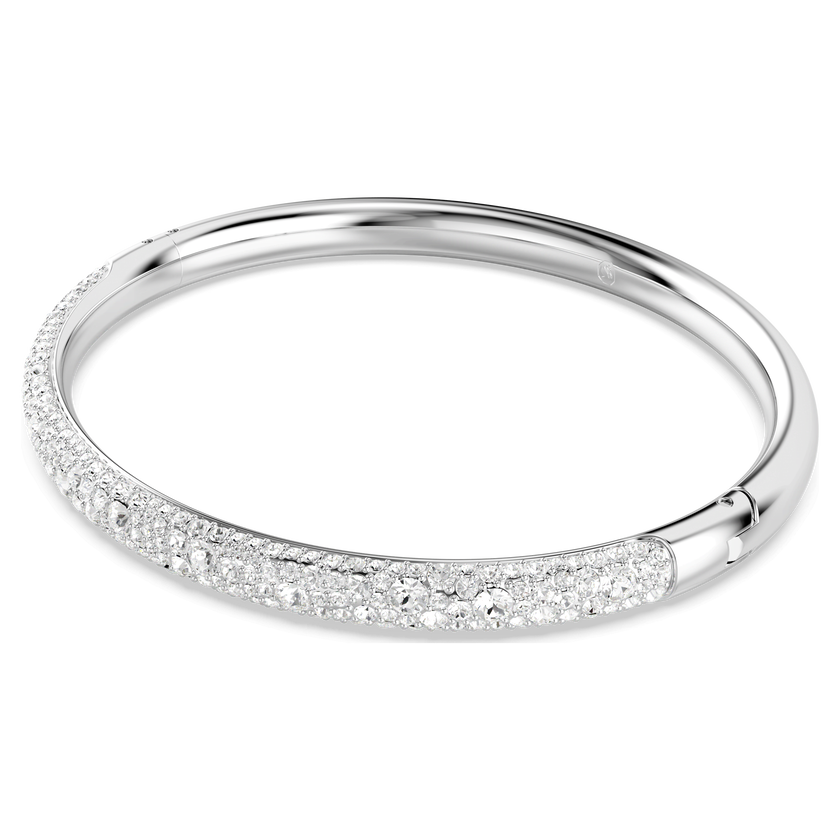 swarovski sublima bangle  snow pav   white  rhodium plated