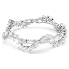 swarovski mesmera bracelet  mixed cuts  white  rhodium plated