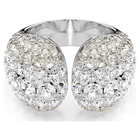swarovski sublima cocktail ring  round cut  white  rhodium plated