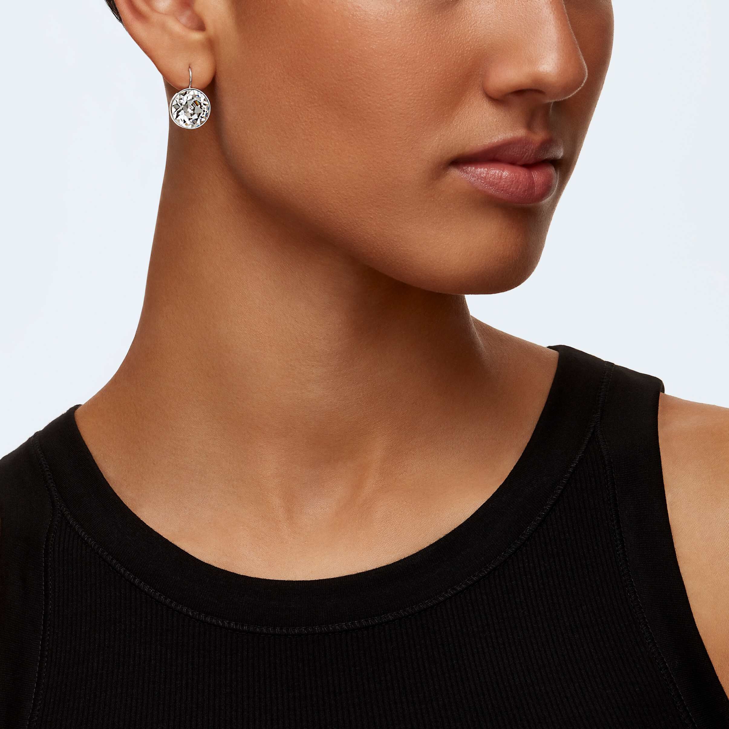 Bella earrings white rhodium plated deals