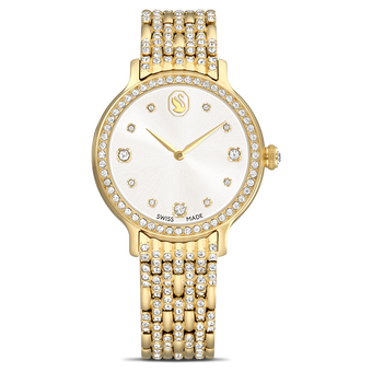 swarovski imber watch swiss made metal bracelet gold tone gold tone finish
