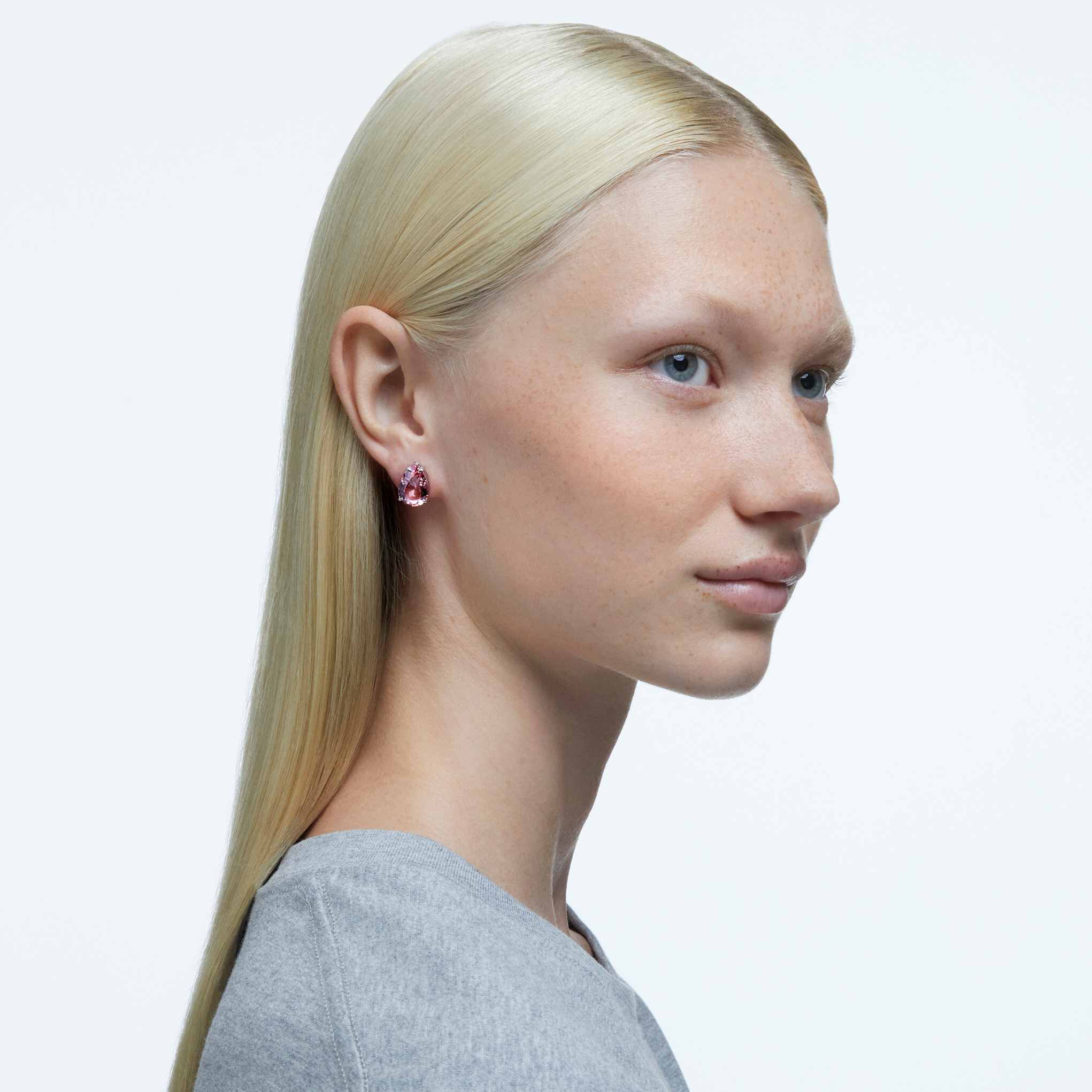 Pink stud sale earrings silver