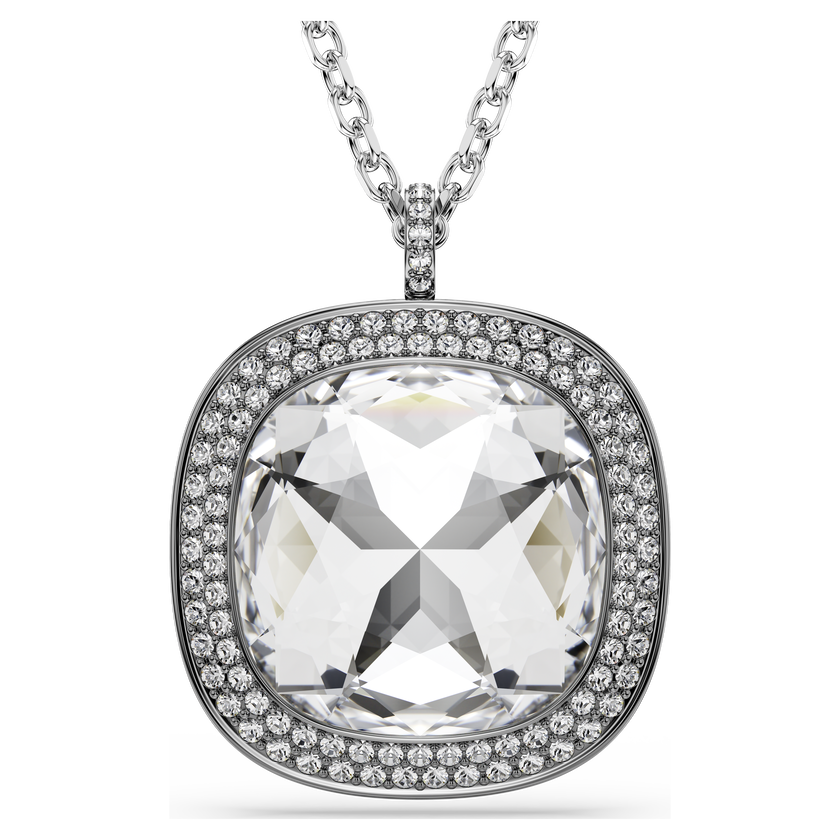 swarovski una angelic pendant and brooch  cushion cut  white  mixed plating
