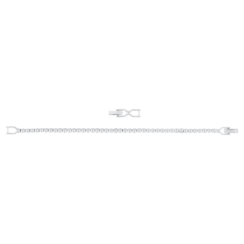 swarovski imber emily tennis bracelet  round cut  white  rhodium plated