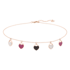 Ginger Choker, Multi-colored, Rose gold plating