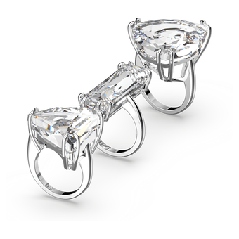 swarovski mesmera cocktail ring  set  white  rhodium plated