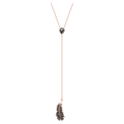 swarovski naughty y necklace black rose gold tone plated