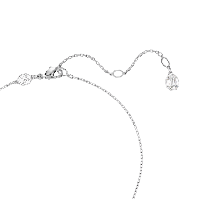 swarovski symbolica necklace  clover  blue  rhodium plated