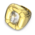 swarovski dulcis cocktail ring cushion cut crystal gold tone plated