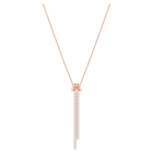 swarovski lifelong y pendant white rose gold tone plated