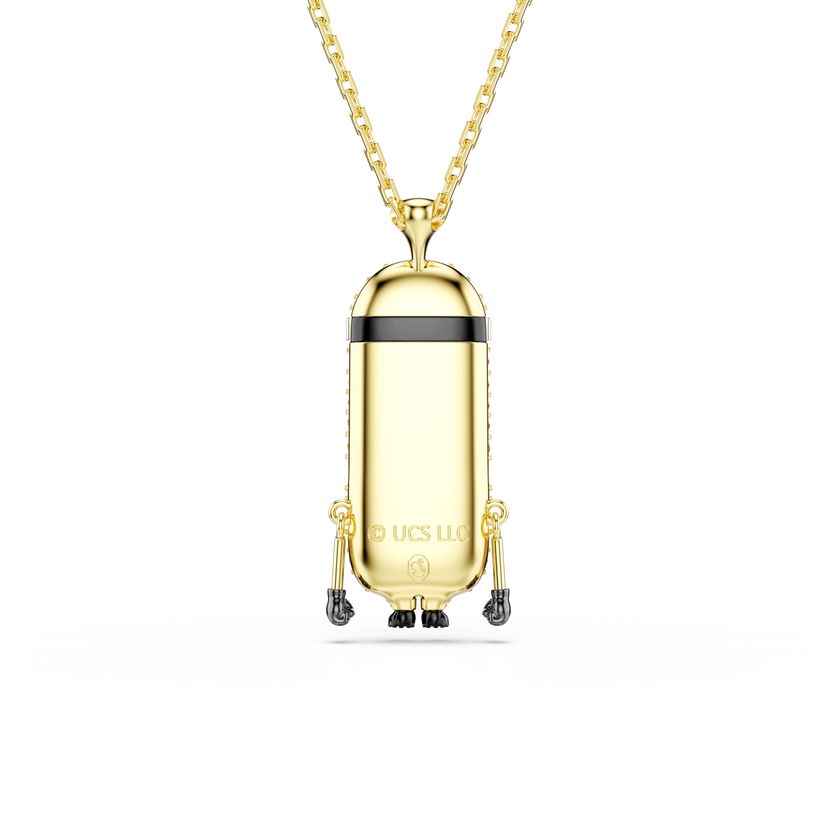 swarovski minions kevin pendant  pav   multicolored  gold tone plated