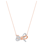 swarovski lifelong bow pendant bow white mixed metal finish