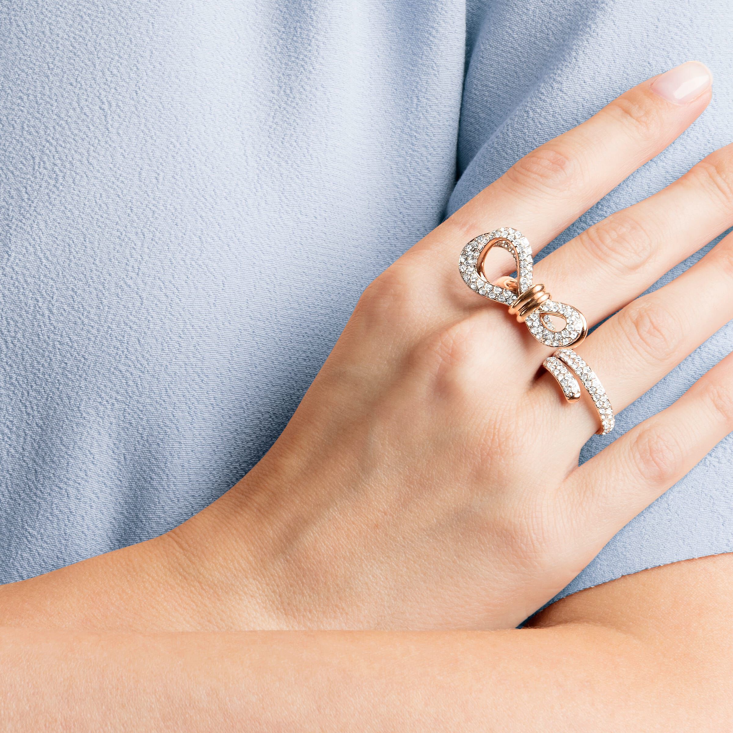 Swarovski bow ring online