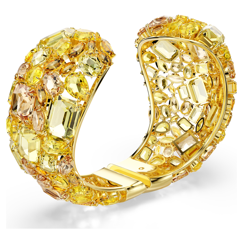 swarovski gema cuff  yellow  gold tone plated