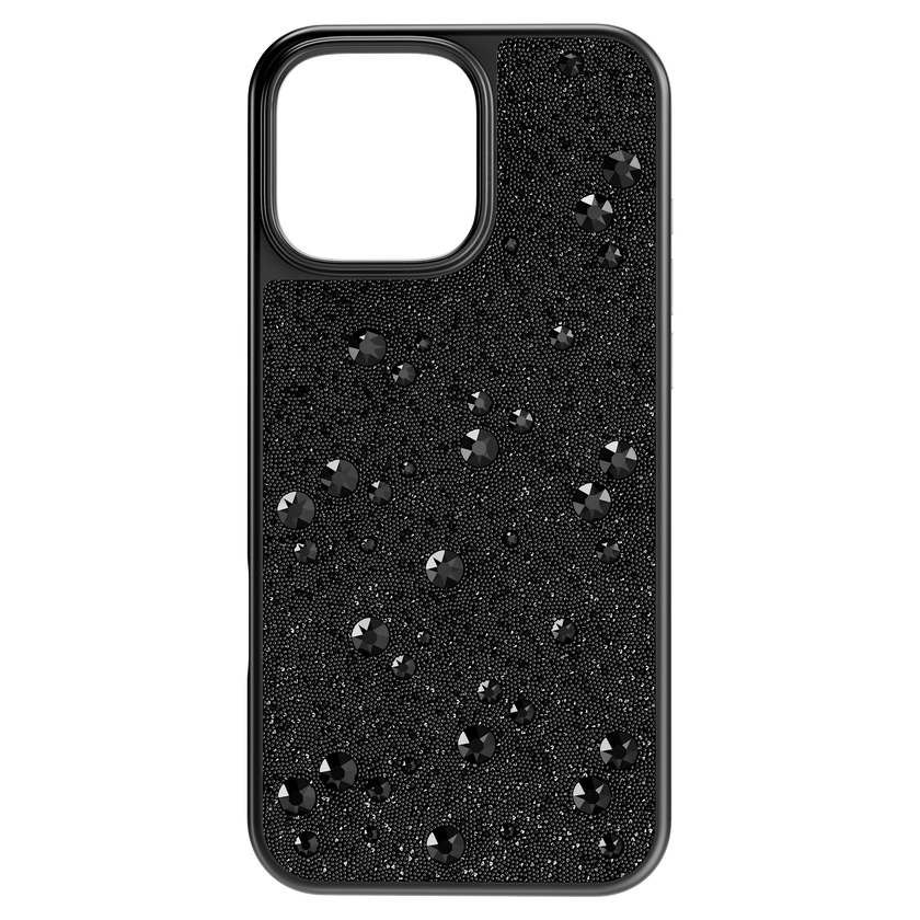 swarovski high smartphone case  scattered design  iphone  16 pro max  black