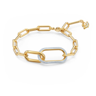 swarovski time bracelet white mixed metal finish