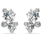 swarovski constella stud earrings round cut white rhodium plated