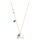 swarovski symbolic pendant hamsa hand multicolored mixed metal finish
