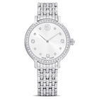 swarovski imber watch swiss made metal bracelet silver tone stainless steel