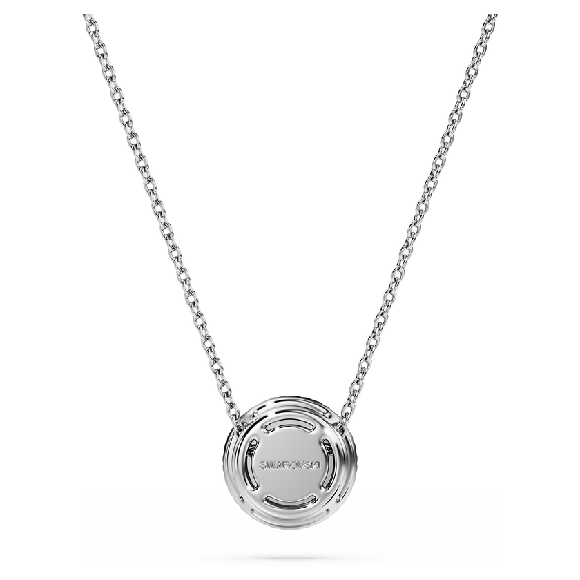 swarovski eternity halo solitaire pendant  lab grown diamonds 0 59 ct tw  round shape  18k white gold