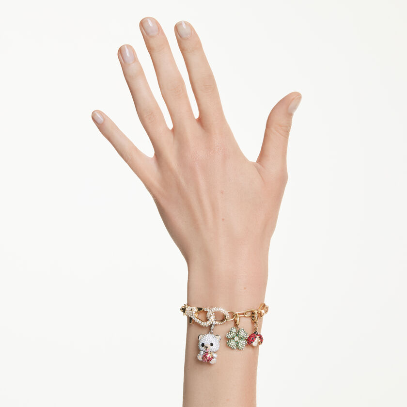 swarovski idyllia bracelet  mixed cuts  mixed motifs  multicolored  gold tone plated