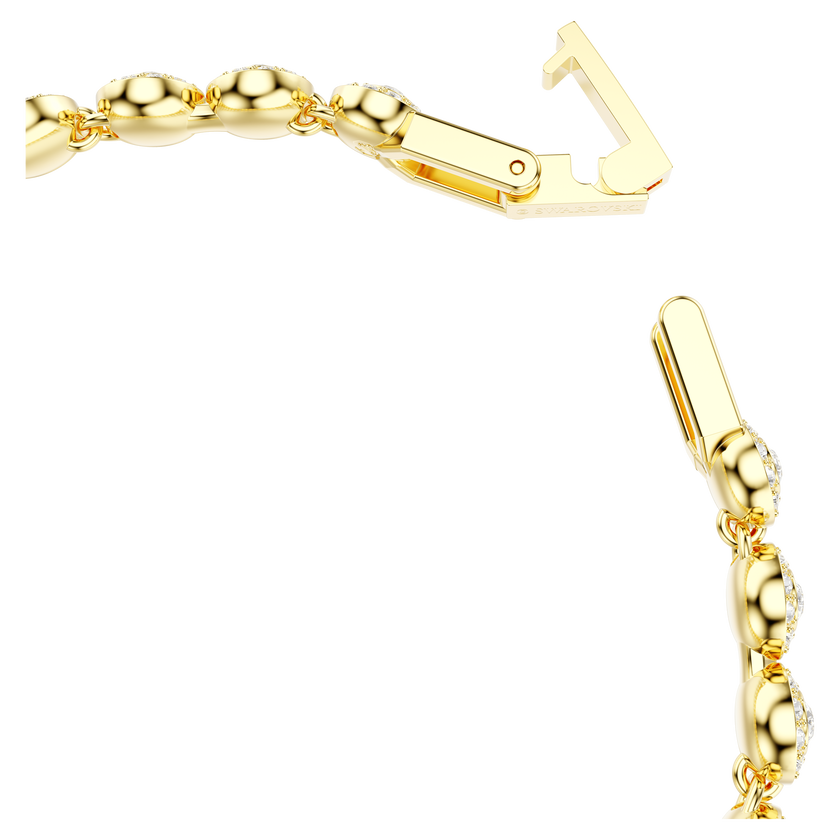 swarovski una angelic set  round cut  white  gold tone plated