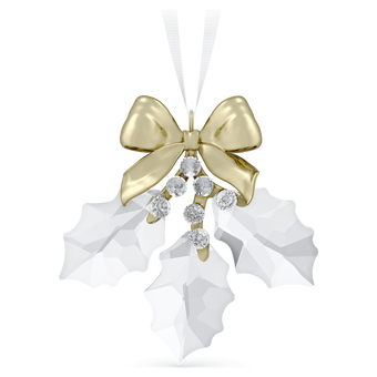 swarovski holiday magic holly leaves ornament