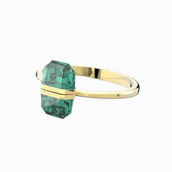 Lucent bangle,  Magnetic, Green, Gold-tone plated