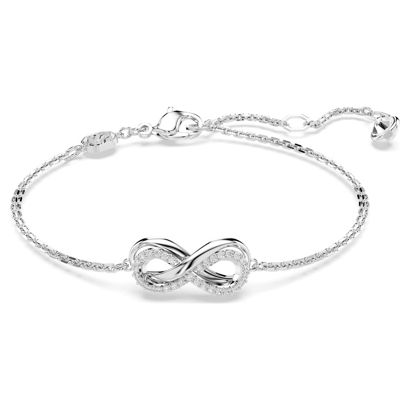 swarovski hyperbola bracelet  infinity  white  rhodium plated