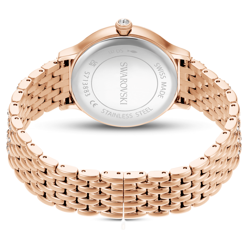 swarovski imber watch  swiss made  metal bracelet  rose gold tone  rose gold tone finish
