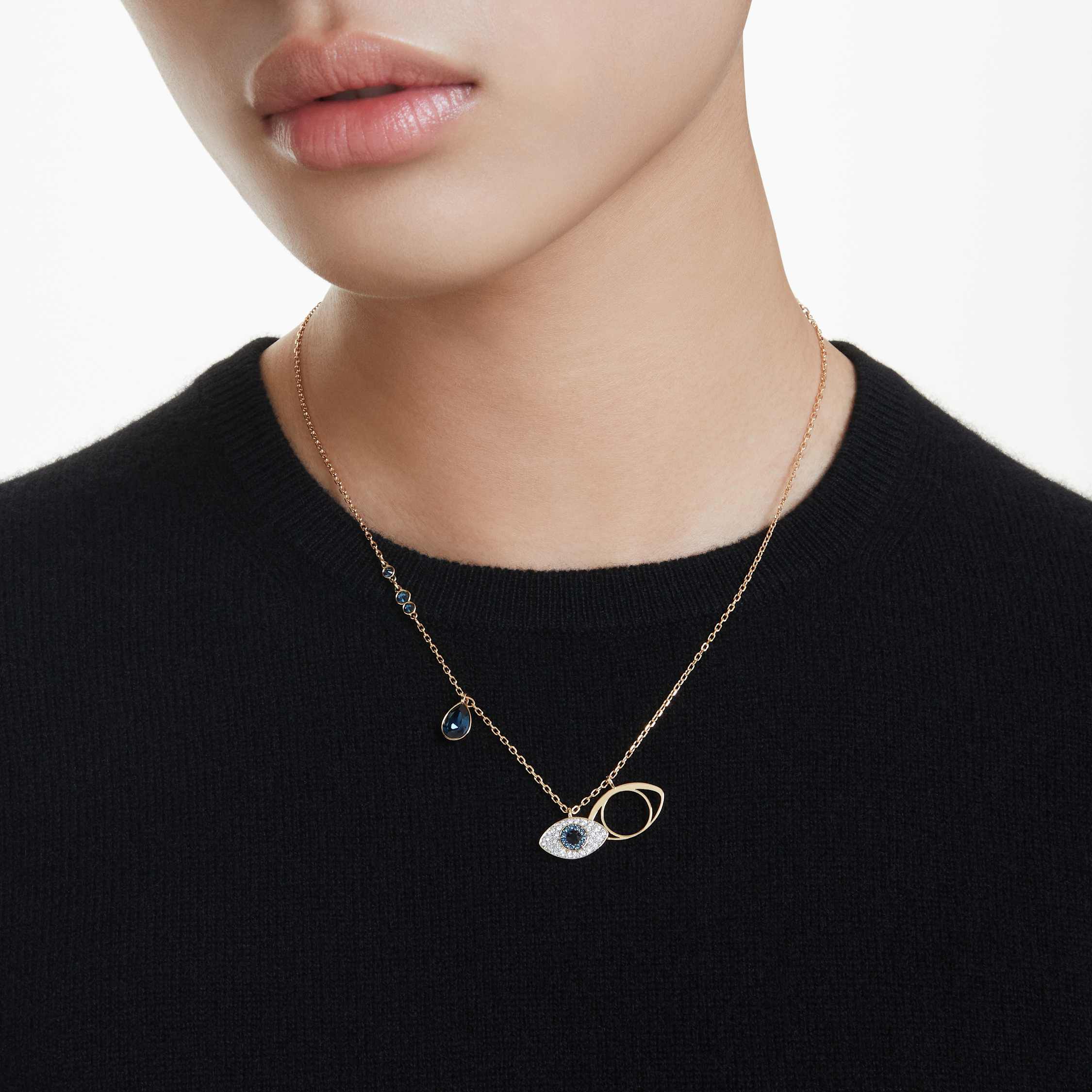 Buy Swarovski Symbolica pendant, Evil eye, Blue, Gold-tone