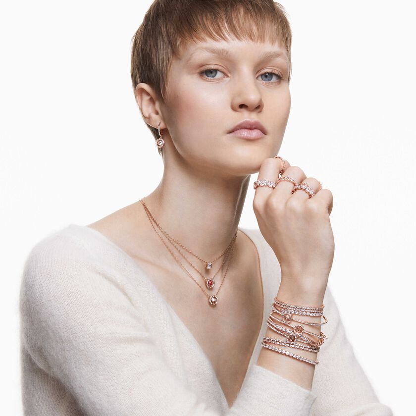 swarovski matrix vittore ring  marquise cut  white  rose gold tone plated