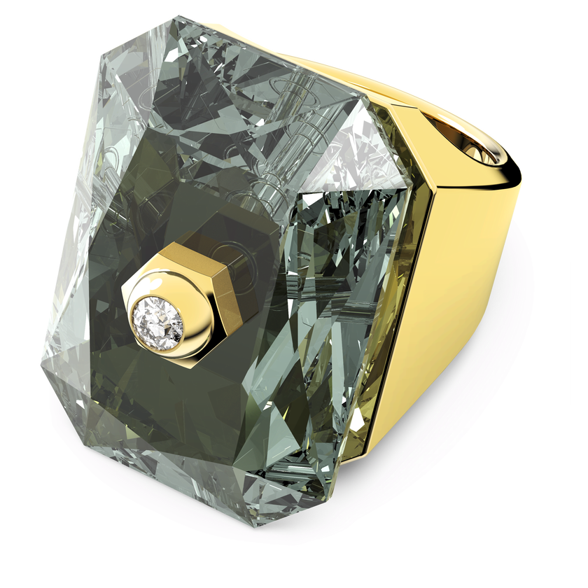 swarovski studiosa ring  gray  gold tone plated