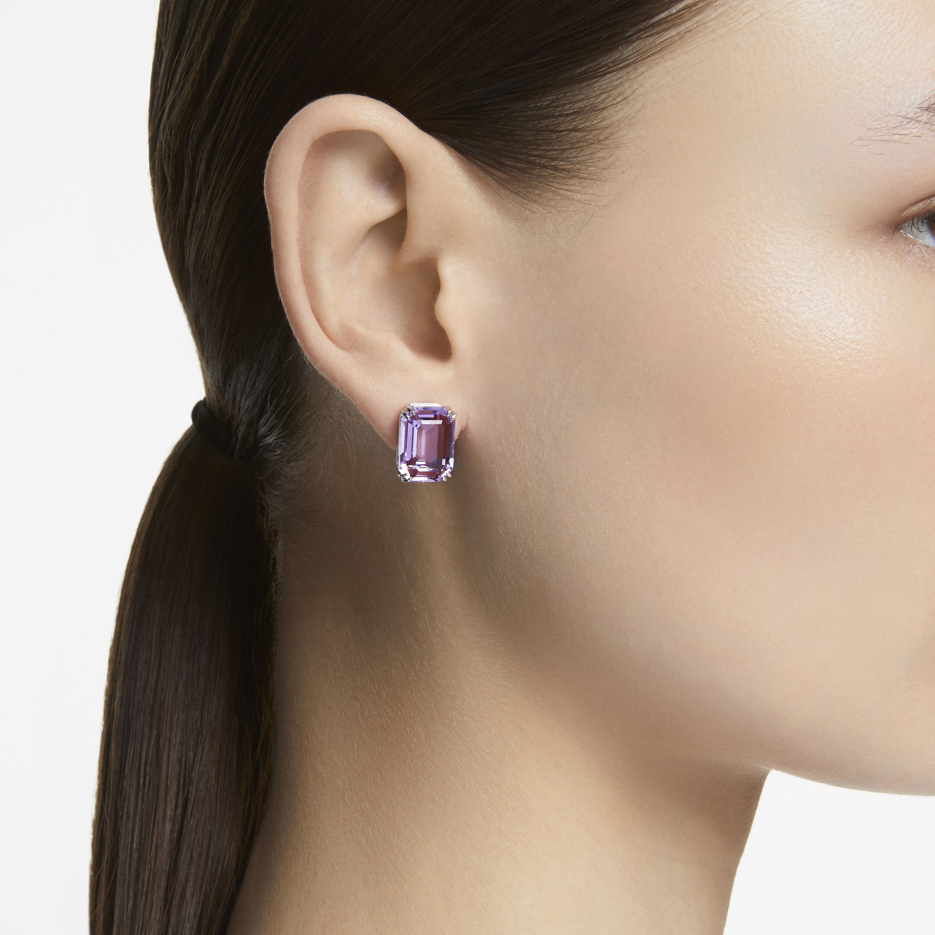 Swarovski purple top earrings