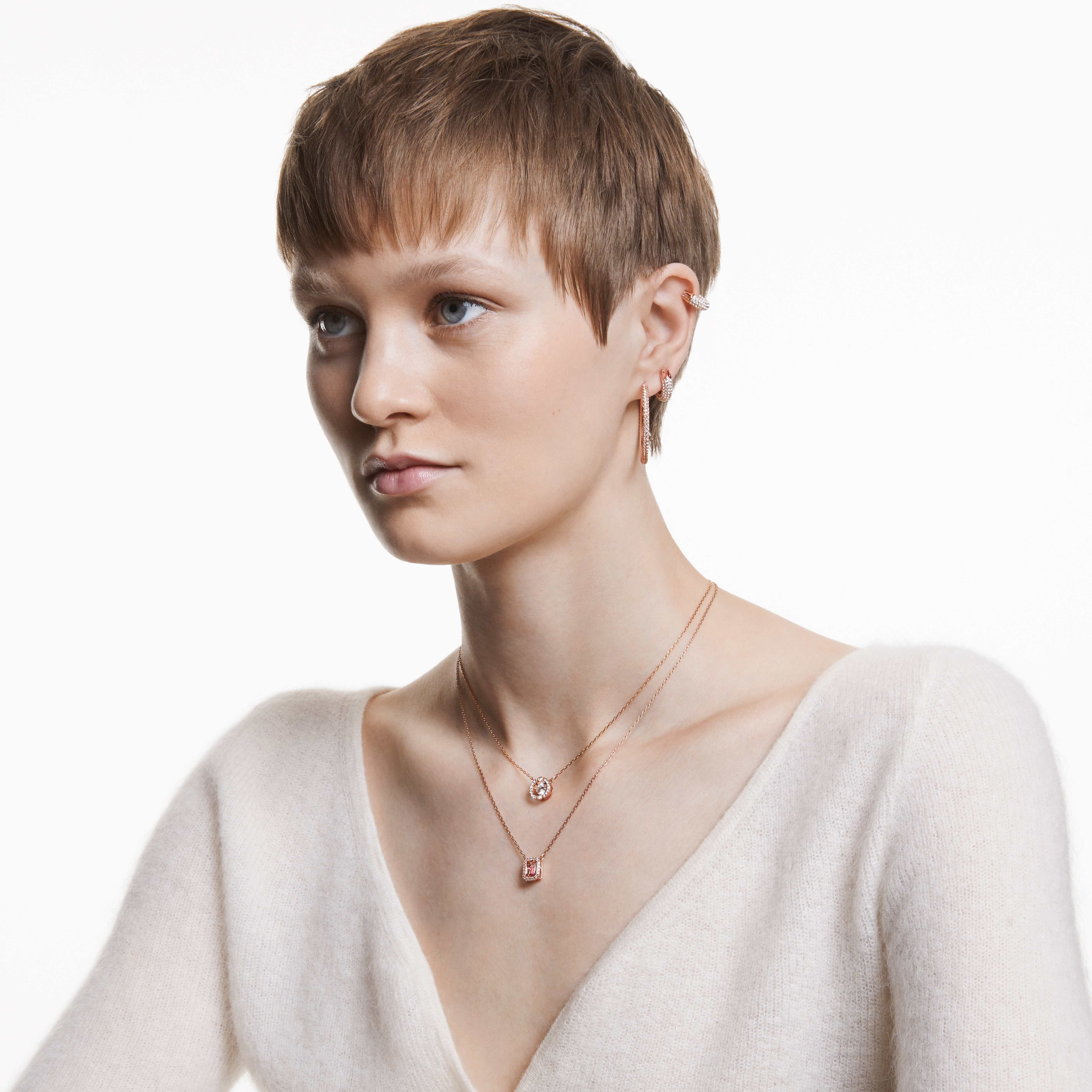 Buy Swarovski Una necklace, Round cut, White, Rose gold-tone Buy Swarovski Una necklace, Round cut, White, Rose gold-tone